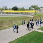 L’alcalde i responsables d’Aqualia van visitar ahir les instal·lacions de la depuradora. - AJUNTAMENT DE LLEIDA
