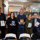 David Bueno, Anna Sàez, Toni Cruanyes, Maria Barbal, Borja de Riquer i Ramon Solsona, a l’Abacus. - GERARD HOYAS