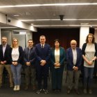 El conseller Ordeig amb els responsables dels diferents departaments implicats en la campanya. - MAGDALENA ALTISENT