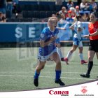 Noe Fernández celebra amb efusivitat després de marcar l’1-0 que certifica el bitllet de l’AEM per al play-off