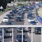 Siete kilómetros de retenciones en la A2 en el Urgell en una operación retorno que ya ha devuelto el 80% los vehículos a Barcelona