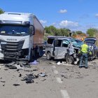 Imatge dels tres vehicles implicats en el sinistre. - LAIA PEDRÓS