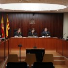 La sala de vistes de l'Audiència de Lleida, durant la vista de conformitat.