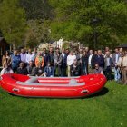 Autoritats i empresaris del sector, ahir durant la presentació de la temporada de turisme actiu. - DIPUTACIÓ