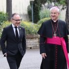 El cap de govern d'Andorra, Xavier Espot, i el bisbe de la Seu d'Urgell, Joan Enric Vives, a Roma