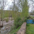 El tram del Flamisell al seu pas per la Pobla de Segur on està prevista la construcció de la passarel·la de vianants.
