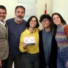 La companyia Campi Qui Pugui va recollir ahir el Premi del Públic de la 36a Mostra d’Igualada. - ACN / MAR MARTÍ