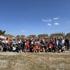 Els participants del Plenari dels Infants i dels Adolescents, durant la festa de clausura al Turó de Gardeny. - @AJUNTAMENTDELLEIDA