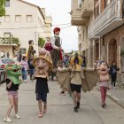 La Ganga (segona per la dreta) va protagonitzar ahir la cercavila inaugural del Gargar a Penelles. - ANNA REQUENA