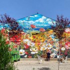 El mural de Lily Brick en Viveros Gabandé de Lleida.