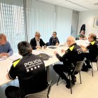 La reunió de l'alcalde i la tinenta d'alcalde, avui a la comissaria de la Urbana