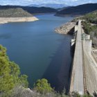 Imatge d’arxiu de l’embassament de Rialb i la seua presa. - SEGRE