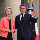 Emmanuel Macron va rebre ahir Ursula von der Leyen al Palau de l’Elisi, a París. - JULIEN MATTIA / LE PICTORIUM VIA Z / DPA