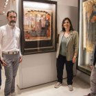 Les autoritats, amb el compartiment adquirit recentment i el que llueix al museu des del 2018. - LAIA PEDRÓS