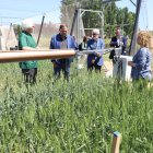 Durant la visita, Junqueras va conèixer els camps experimentals d’Agrotecnio a Agrònoms. - MAGDALENA ALTISENT
