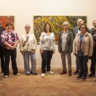 Inauguració de l’exposició, ahir al Museu Tàrrega Urgell amb autoritats i familiars del pintor. - LAIA PEDRÓS