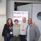 Carme Valls, amb membres del seu equip. - UGT