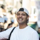 El presentador Frank Cuesta durante la presentación de uno de sus programas.