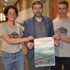 Andrea Sacrest, Òscar Martínez i Bernat Ruiz, ahir a la Diputació. - DIPUTACIÓ DE LLEIDA