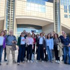 Freixanet (tercera per la dreta) durant la seua visita a Brussel·les. - ERC LLEIDA