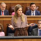 La vicepresidenta tercera i ministra per a la Transició Ecològica, Sara Aagesen, ahir al Congrés. - MARTA FERNÁNDEZ / EUROPA PRESS
