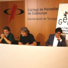 Gepec i Ipcena, a la roda de premsa ahir a Tarragona. - ACN