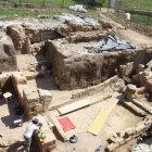 La excavación arqueológica en el antiguo barrio judío, ayer.