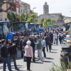 Els tractors es van concentrar a l’avinguda Duran i Sanpere. - LAIA PEDRÓS