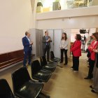 El conseller de Justícia, Ramon Espadaler, durant la visita als jutjats de Tremp.