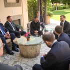 Marco Rubio, JD Vance i Volodímir Zelenski, ahir a Roma. - EUROPA PRESS