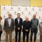 Participants en la firma ahir del conveni a la UdL. - MAGDALENA ALTISENT