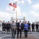 António Costa, Keir Starmer i Ursula von der Leyen, ahir a Londres. - STEFAN ROUSSEAU/PA WIRE