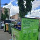 Imatge d’una illa de contenidors en un carrer de Binèfar. - E.B.D.