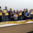 Els diferents productors premiats ahir, amb el conseller d’Agricultura, Òscar Ordeig. - UNIÓ DE PAGESOS