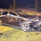 Estat en el qual va quedar el turisme sinistrat. - JAVIER MARTÍNEZ