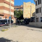 Imatge del dispositiu desplegat ahir al matí pels Mossos d’Esquadra. - VÍCTOR PARACUELLOS / LLEIDA TV