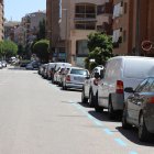 Imatge de les noves places de zona blava del carrer Segòvia. - MAGDALENA ALTISENT