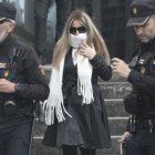 La miss Astúries vinculada a Ábalos, sortint ahir del jutjat. - EUROPA PRESS