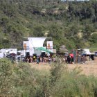 Vista de l’escenari de la festa il·legal ahir a Llardecans. - ACN