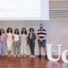 Bruno Brotons (a la dreta), amb les altres participants de la semifinal provincial del concurs. - UDL
