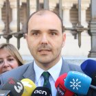 El conseller de la Presidència, Albert Dalmau, aquest dimecres a Madrid.