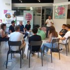 El regidor Xavier Blanco adreçant-se ahir als assistents durant la jornada. - ©AJUNTAMENT DE LLEIDA