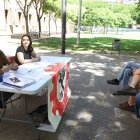 Doctorands de la UdL, presentant ahir l’estudi. - MAGDALENA ALTISENT