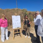 La visita a la Moradilla ha comptat amb la tinent d'alcalde Begoña Iglesias, l'alcalde de Lleida Fèlix Larrosa i el dels Alamús Toni Bosch, a més de l'arquitecta municipal.
