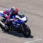 Jack Miller va rodar durant tot el dia d’ahir a Alcarràs. - ÀLEX SAMPER