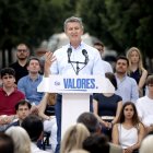 Alberto Núñez Feijóo parla en un acte del PP a Castelldefels. - KIKE RINCÓN / EUROPA PRESS