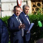 Vladímir Medinski, cap de la delegació russa, ahir a Istanbul. - EFE/EPA/TOLGA BOZOGLU