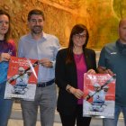 Los organizadores de la competición, ayer en la Diputación de Lleida