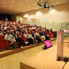 Un moment del congrés de Metges de Catalunya que se celebra a la Llotja de Lleida.