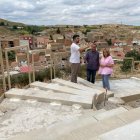 L’alcaldessa, Rosa Pujol, i els edils de Cultura i Patrimoni Històric al Castell d’Aitona. - AJUNTAMENT D’AITONA